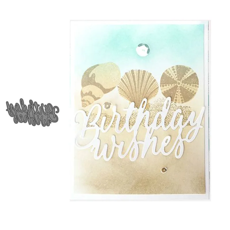 

JC Metal Cutting Dies Stencils for Scrapbooking Birthday Wishes Letter Craft Album Embossing Folder Paper Cards Maker Template