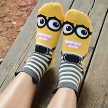 1 пара носков «Гадкий я» Мультяшные короткие носки Женская хлопковая одежда объёмные носки для девочек новое поступление мужские носки