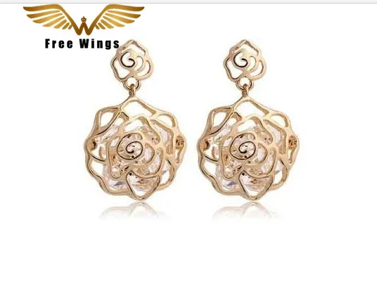 Купить Золотые Серьги Роза