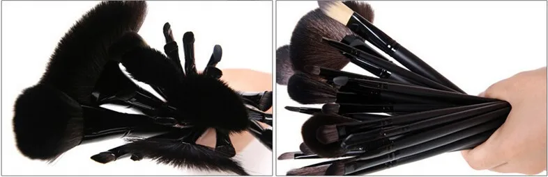 Профессиональный комплект Pinceis синтетических волос косметические кисти 24 шт. с дешевым макияж портфель наборы кистей инструменты
