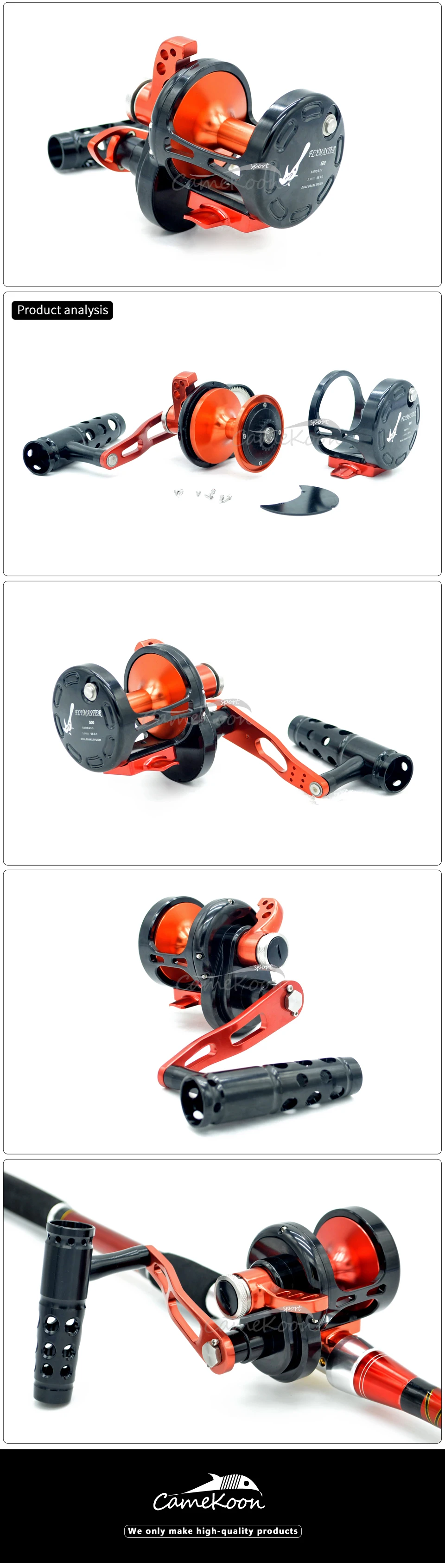 salgada arrastar carretel de pesca 9 +