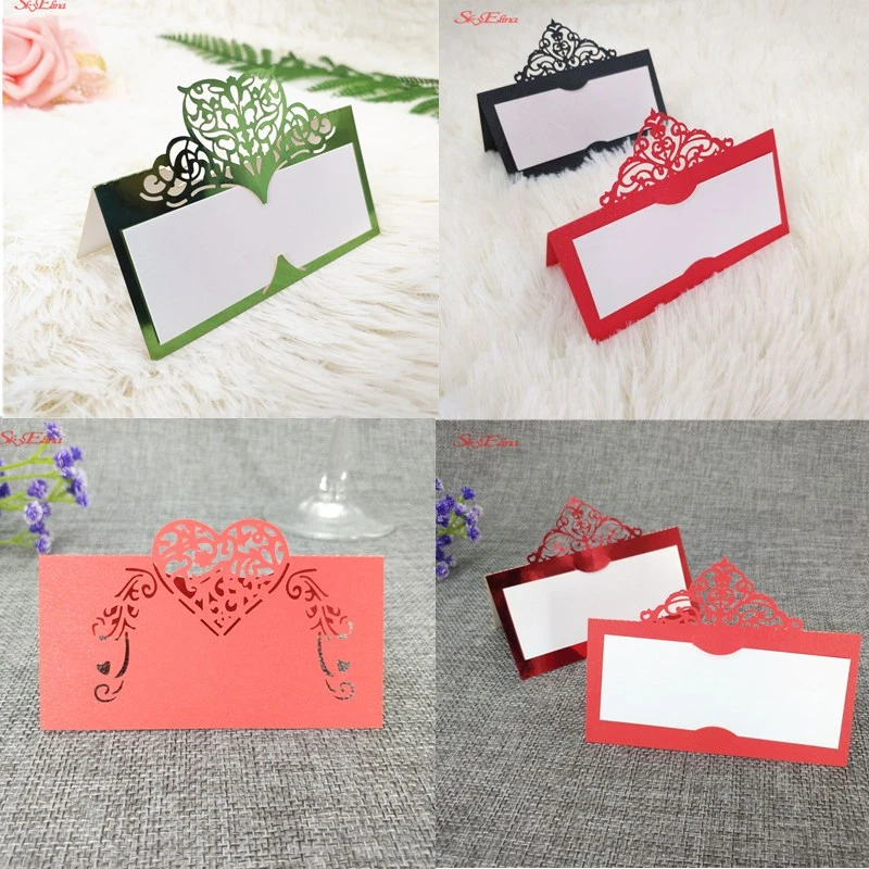 

10Pcs multiple styles Name Seat Card Vintage Table Butterfly Reception Table Wedding party Laser Cut Place Cards Party Decor 6Z