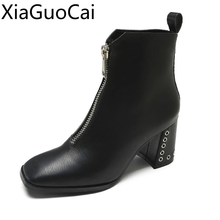 high heel martin boots