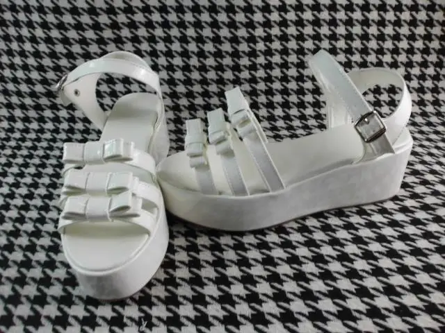 Princess sweet lolita shoes Loliloliyoyo antaina custom fashion punk HARAJUKU platform zipper wood grain shoes 1357 cosplay