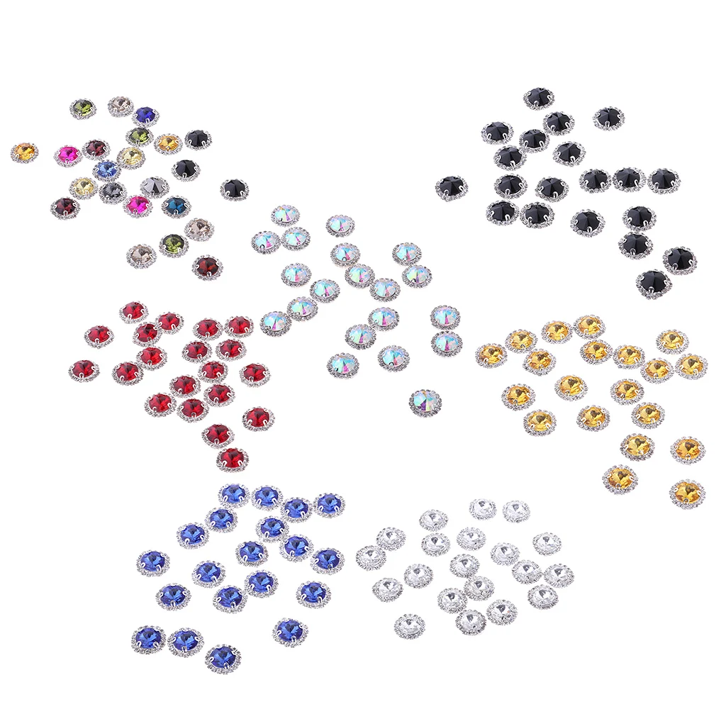 20Pcs Glass Rhinestone Sewing On Clothes Wedding Dress DIY Fashion Rhinestone Decoration Sticker Sewing Accessories