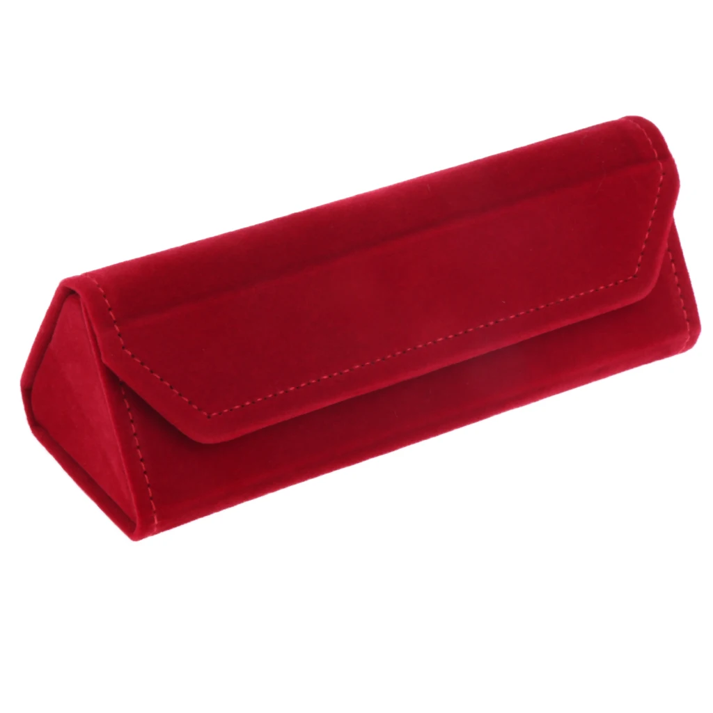 Folding Eyeglasses Hard Case Women Men Travel Glasses Box Suede Sunglasses Case Multicolor Spectacle Cases - Цвет: Red 15.8cm