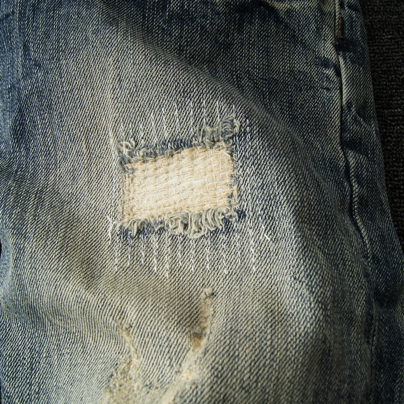 Модные Классические Для мужчин джинсы Slim Fit хлопок джинсовые штаны hombre Винтаж Рваные джинсы для Для мужчин уличной хип-хоп джинсы homme