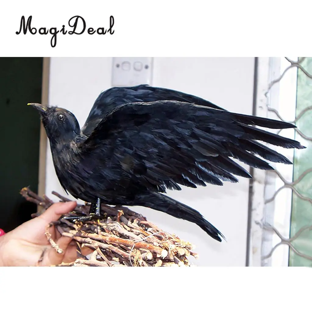 MagiDeal Artificial Bird Realistic Parrot Goose Cormorant Swallow Swan Figurine Garden Decor Craft