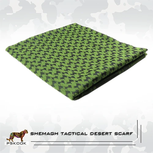 PSKOOK хлопок шемаг тактический шарф для пустыни арабский тессель обертывание Keffiyeh 110x110 см - Цвет: army green