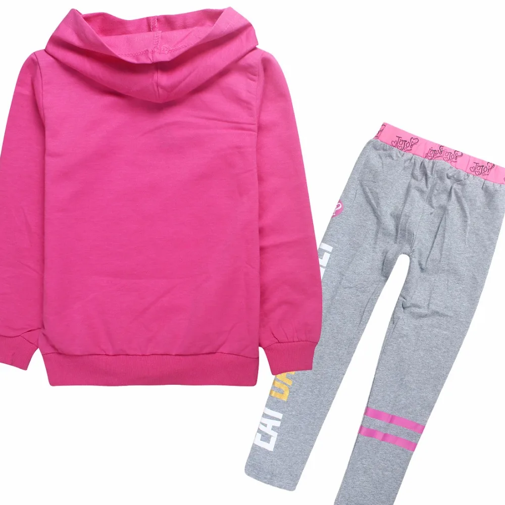 New spring autumn girls JOJO Siwa clothes sets sweatshirt+ Pants full sleeve clothing Suit children Sport cotton kids wear