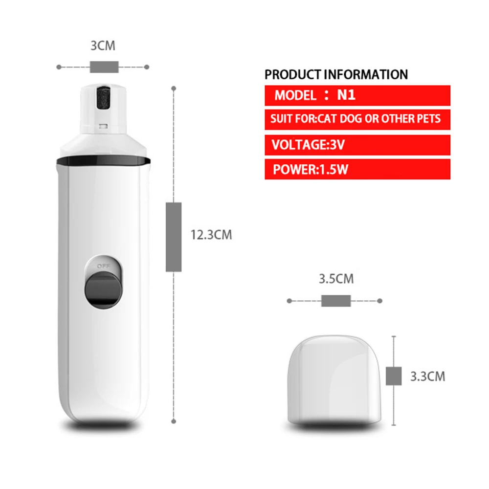 Smart Electric Dog Cat Pet Claw Toe Nail Trimmer Tool Care Grooming Grinder Clipper Scissor Cut Product Nail Safety Cutter Tools (2)