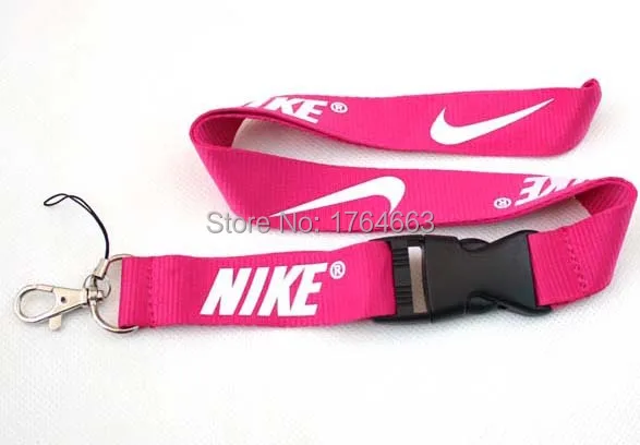 Grasa ganancia Mantenimiento Nike Lanyard Pink / White Detachable Keychain Nk 18 - Mobile Phone Straps -  AliExpress
