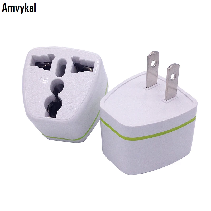 Amvykal CE 2 Pins AC Power Electrical Plug Adaptor Socket Universal USA