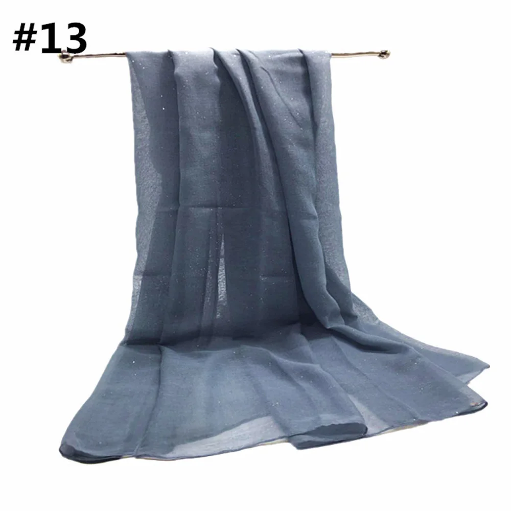 

Cotton Hijabs Muslim Scarf Sprinkle Gold Scarves for Woman Long Underscarf Moslima Solid Color Prayer Turbante Lady 180*95cm