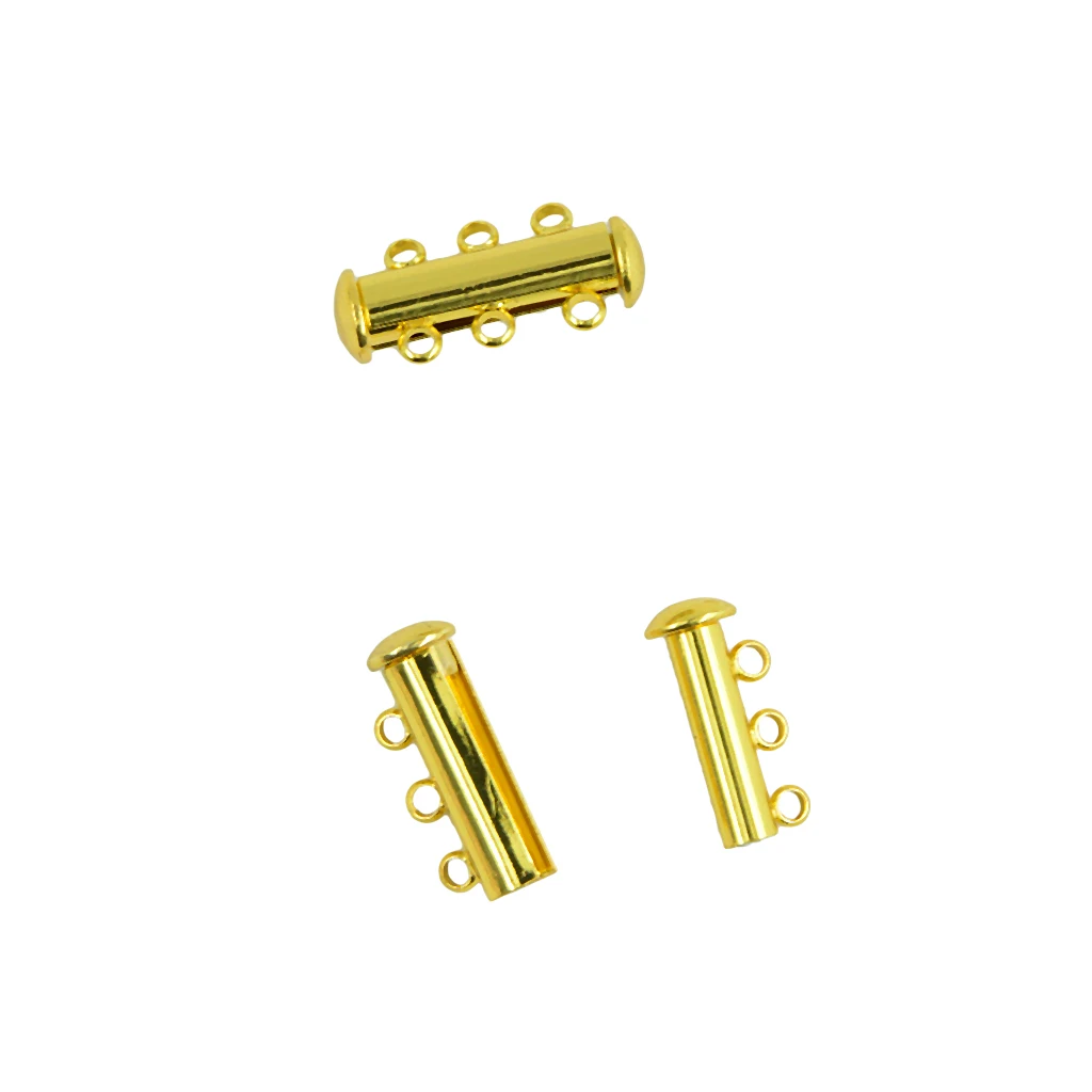 20 Pieces Multi Strand Slide Magnetic Tube Lock Clasp for Necklace Bracelet 
