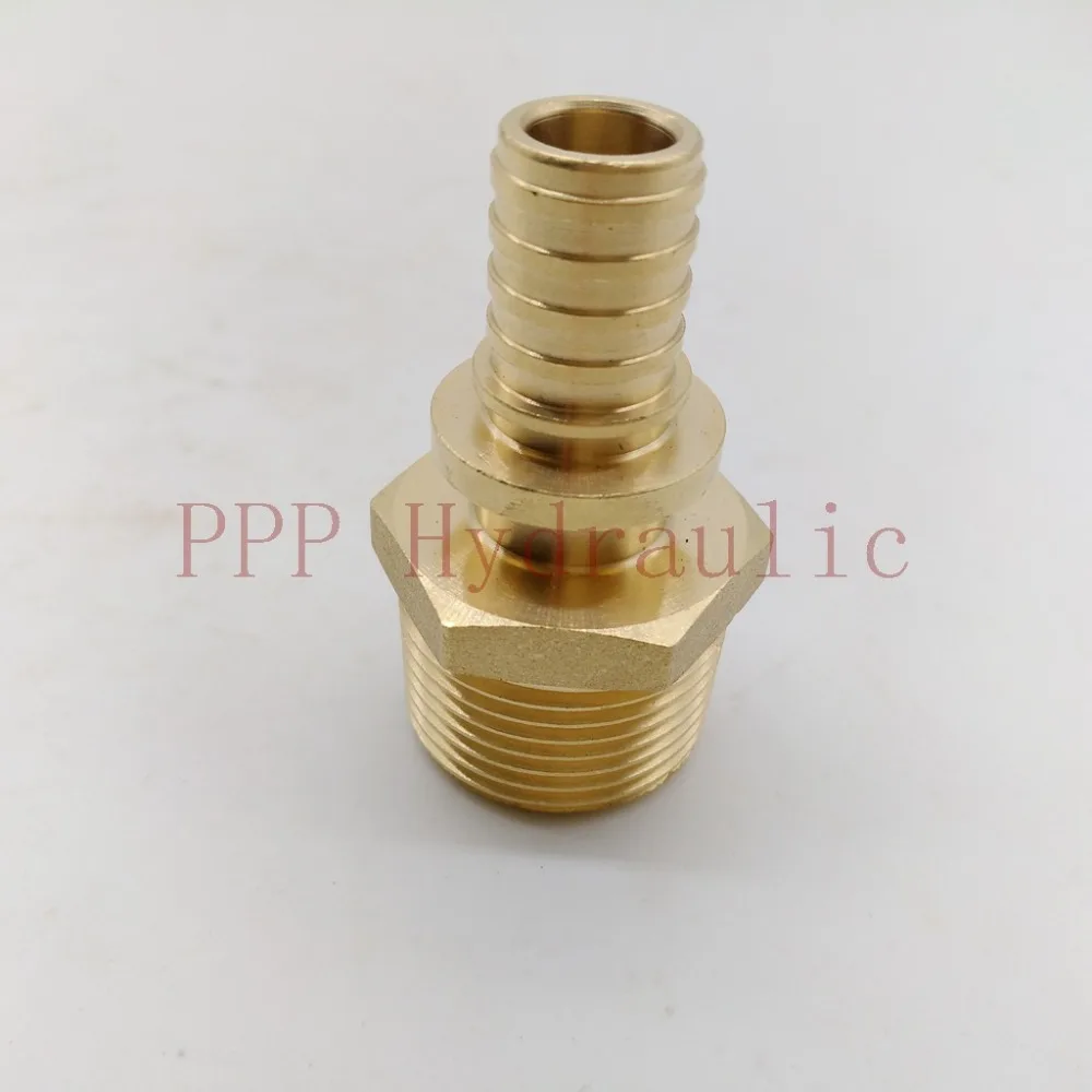 

External thread 1/2" straight joint,Brass Pipe Fitting S16-1/2W,fit OD16mm hose,connector pipe joint PPP Hydraulic Tools