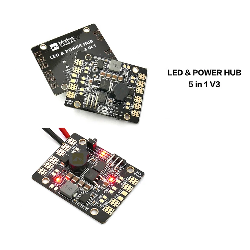 1pcs Matek multiaxial distributor plate PCB Dual BEC 5V 12V synchronous rectification 3A upgrade