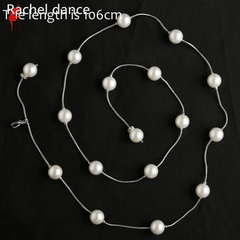 

2017 New Arrival Brand Bellydance Costume Hot Sale Cotton Belly Dance Fashion Women Pearl Chain All-match Accessories Waist Belt