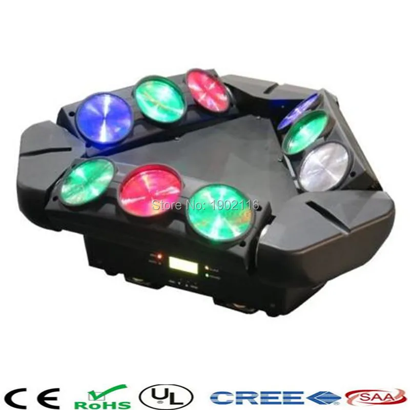 DMX effect stage light 9X10w rgbw 4in1 led spider beam moving head  disco dj lighting club bar lights dj equipment chandelier