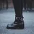 Модные ботильоны с цепочкой; женские классические туфли в стиле ретро на высоком каблуке; женские туфли-гладиаторы на толстом каблуке; флоковые ботильоны с пряжкой на ремешке - Цвет: as show