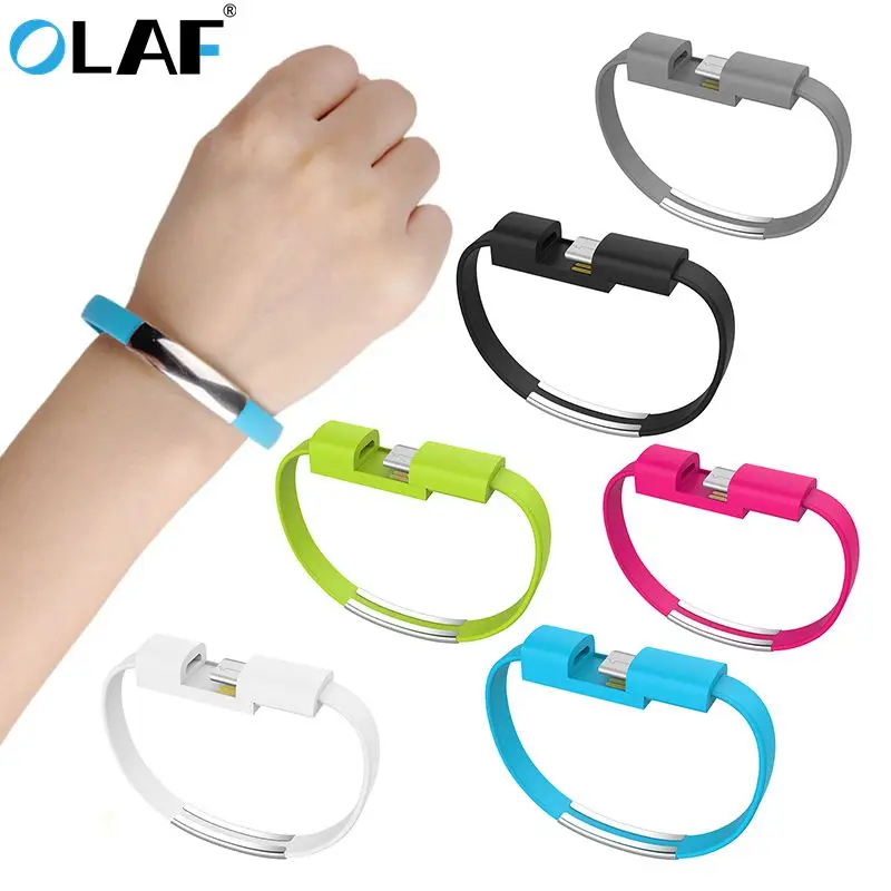 

Olaf Micro USB Cable Bracelet Type C Charger Data Charging Cable Sync Cord For iPhone xs max xr 6s 7 Android Type-C Phone cable