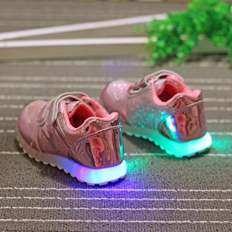 size 21 30 New Baby Girls boy LED Light Shoes Toddler Anti Slip Sports