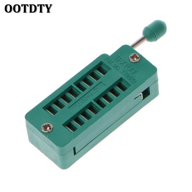 OOTDTY 16 20 24 28 40 P Pin 2,54 мм Зеленый DIP Тест Универсальный ZIF IC Разъем сварочного типа