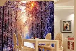 Woods снега обои для стен 3 D гостиной 3D стереоскопического природа Обои ТВ фон