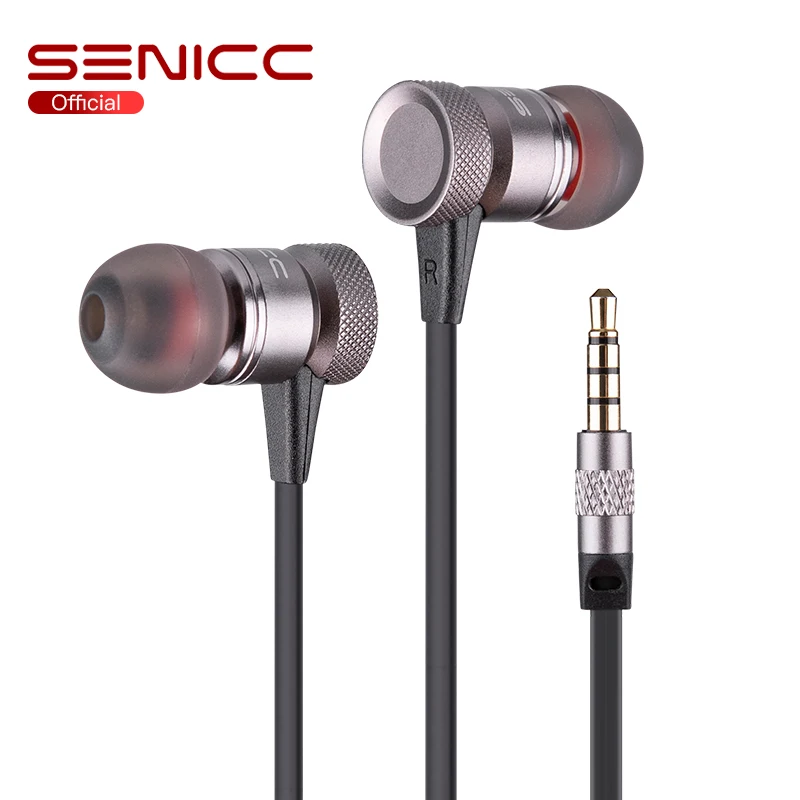 

SENICC K1 In Ear Audio Earphone Alloy Ear Shell Lightweight Sports Music Earbuds Headset for Mobile Phone Pad MP3 MP4 Player