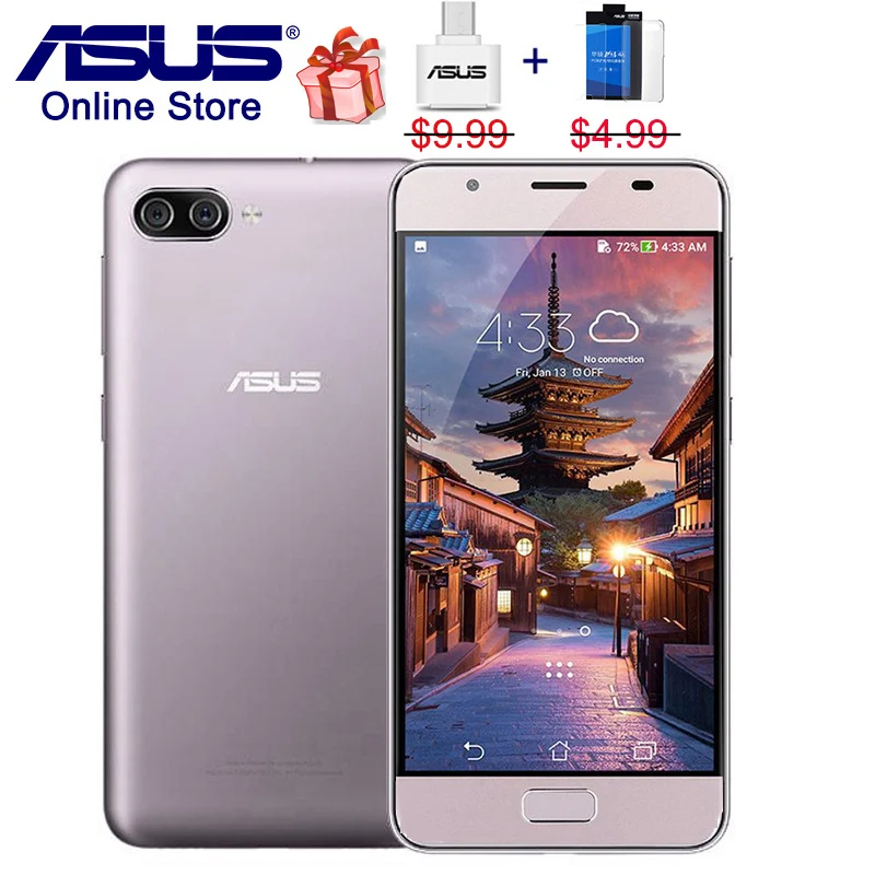 Горячие asus ZenFone 4 Max X00KD Peg 4A HD ZB500TL 4G LTE мобильный телефон 5 0 дюймов 3 Гб ram 32 ГБ rom - Фото №1