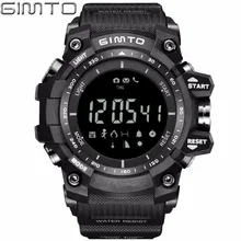 GIMTO Black Outdoor Sport Smart Watch Men Shock Silicone Digital LED Waterproof Clock electronic wrist watches Boy Smartwatch