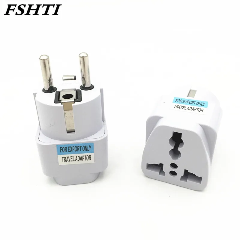 500pcs German KR EU Plug Adapter Universal AU UK JP US To EU European