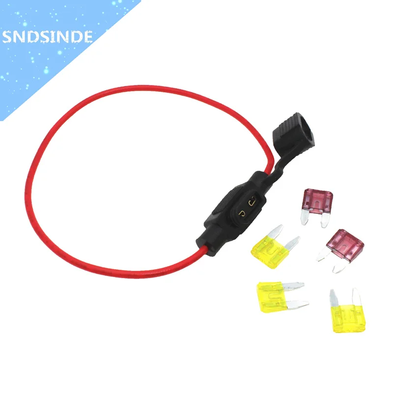 

Free Delivery 1pcs waterproof auto inline Mini In-Line Fuse Holder + 1pcs Fuse Inserts