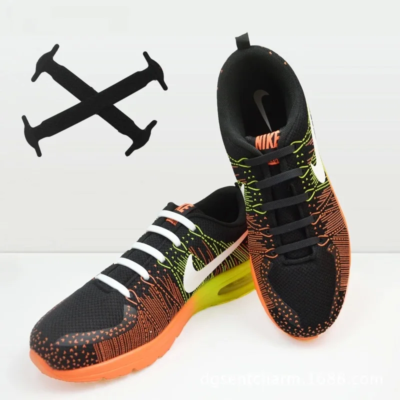 

10Pcs/Lot New No Tie Silicone Shoe Laces Shoelaces For Lace Unisex All Sneaker Suitable for Women Running Elastic Si