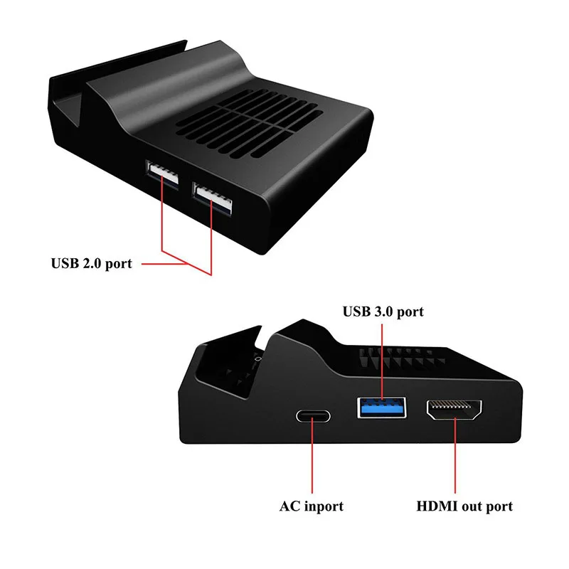 Portable HDMI TV Replacement Dock Cooling Stand Base Case For Nintend Switch DIY Heatsink Cooling Dock For NS Switch (3)