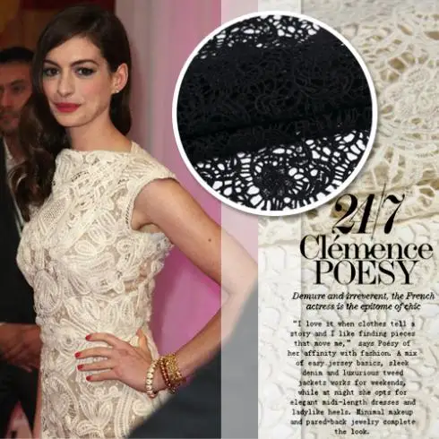 

LEO&LIN Guipure High Quality Vip 100% Cotton Water Soluble Lace Material Fabric 50cm