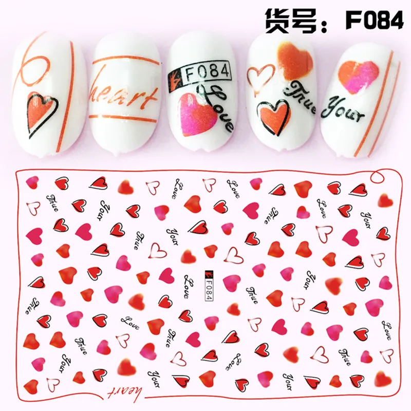 1 лист наклейки в виде сердца|nail art adhesive|stickers nail tipnails sticker tips |
