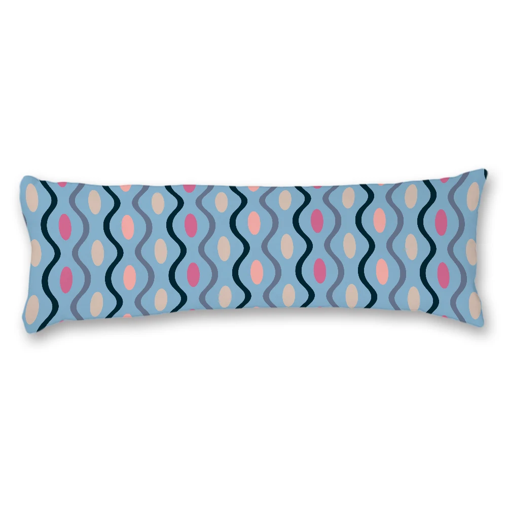 Blue Pink Pillowcase Covers Printing Polyester Home Long Body Pillow