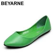 BEYARNE/Женская обувь, модные слипоны с острым носком на плоской подошве, женские удобные повседневные туфли на плоской подошве, весна-осень, Размеры 35-41, zapato