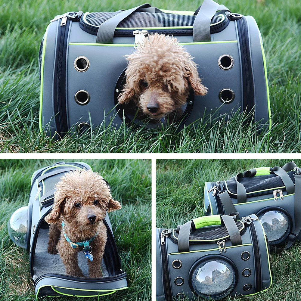 Переноска для наплечной сумочкой в виде космическая капсула, переноска для собак, ткань Оксфорд сетка Прозрачный чехол сумка для животных для Прогулка кемпинг