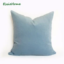 Essie Home Роскошные небесно-голубого, синего цвета; бархатная Наволочка на подушку наволочки пиломатериалы наволочка