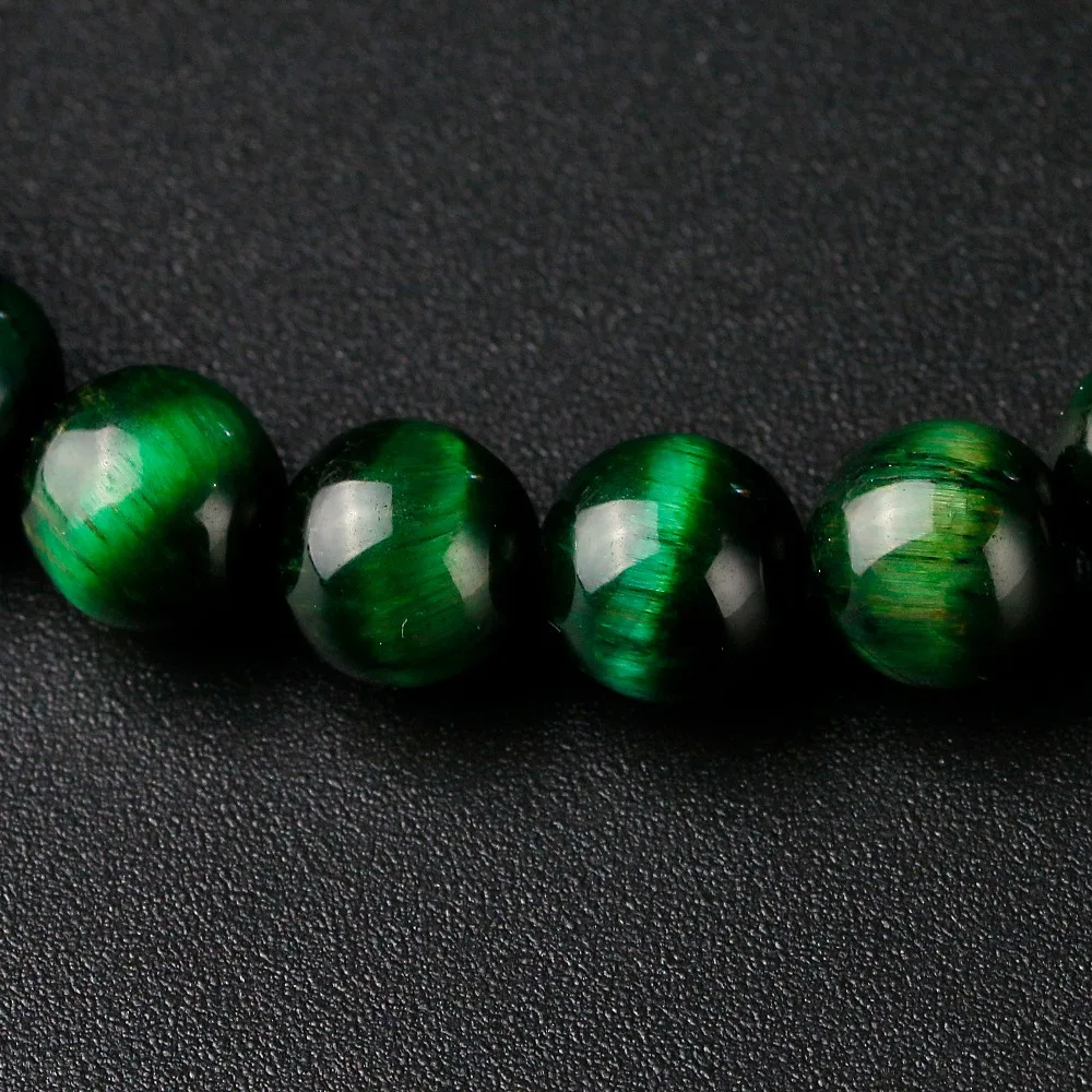 Green Tiger Eye Beaded Bracelets & Bangles Trendy Natural Stone Bracelet For Women Lucky Men Jewelry