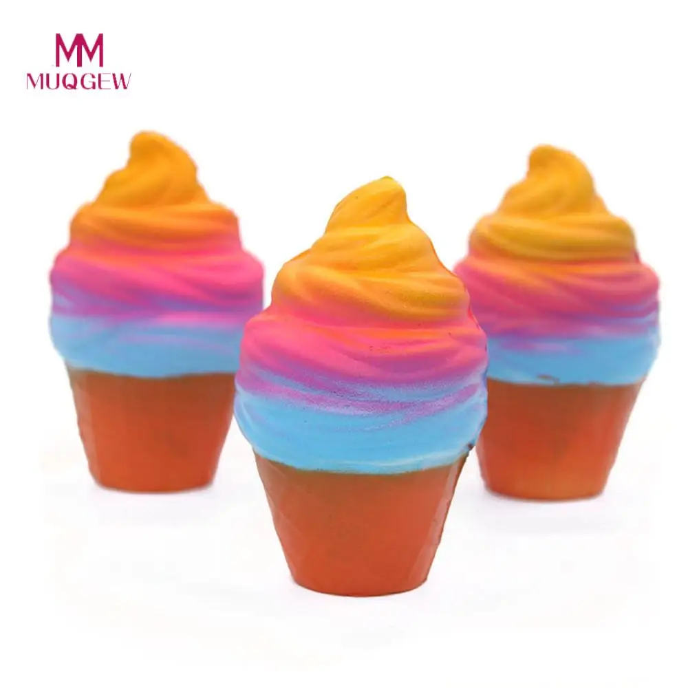 

MUQGEW Squishi Jumbo Rainbow Ice Cream Scented Super Slow Rising Kids Toy Stress Reliever Toys for children Squishy new