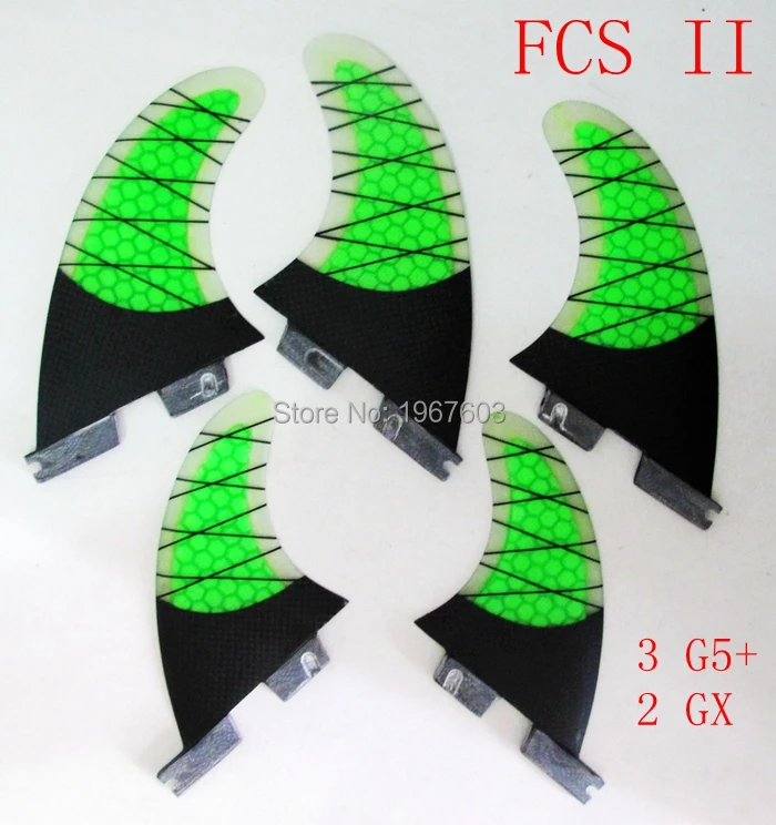 

Hot Surf Fin FCS II I G5 GX set for surfboard, 1Tri G5 set+ 2pcs GX SUP board Half Carbon Glassfiber surfing fins 5pcs/lot