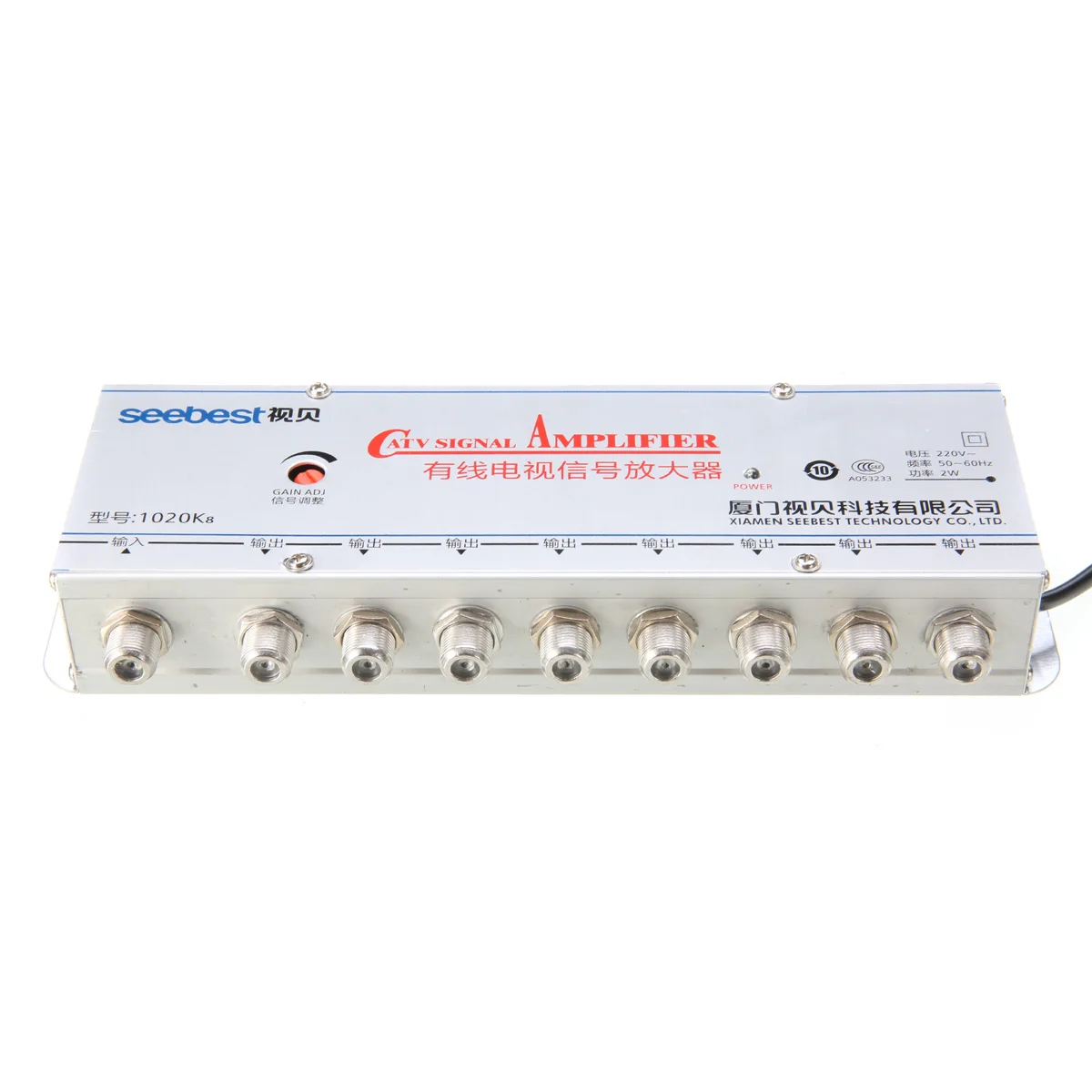 Mayitr 20dB 8 Way Ca Усилитель ТВ сигнала 1 в 8Out tv VCR антенна разделитель усилителя 345 МГц ~