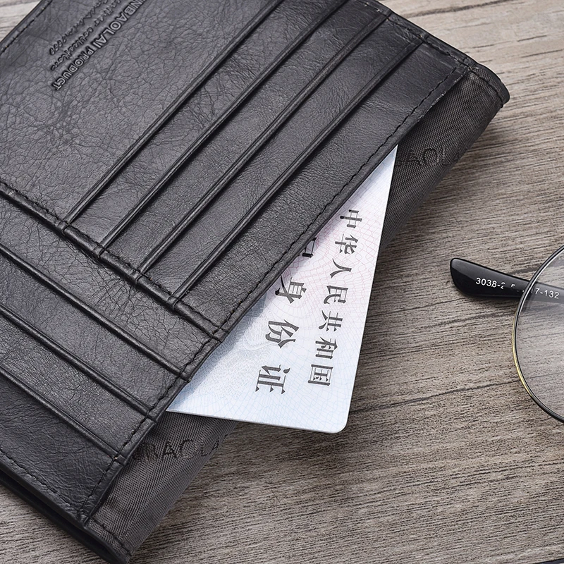 Genuine Leather Passport Cover ID Business Card Holder Travel Credit Wallet for Men (14)