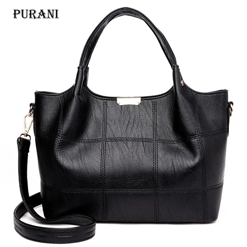 

New Women Handbag Fashion Casual Plaid Thread Designed High Quality PU Ladies Shoulder Bag Crossbody Bag For Women 2018