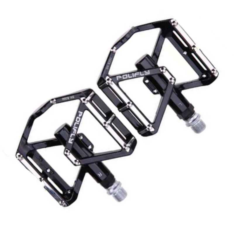1 PAIR Aluminum Road Mountain Bike Platform Pedals Flat Sealed Bearing 9/16'' Spiffy+