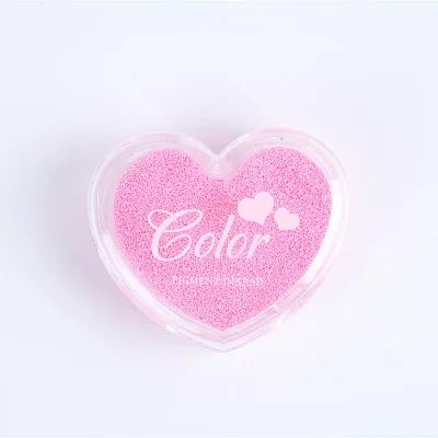 EZONE 1 шт. конфетный Цветной чернильный коврик для детей DIY штамп DIY Скрапбукинг масло для печати чернильный коврик Kawaii Love Heart shape канцелярские принадлежности - Цвет: Pink