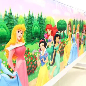 

108x180cm Cartoon Princess Tablecloth Party For Kids Girls Happy Birthday Decoration Party Supplies Favors Map Table cover